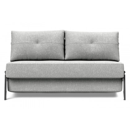 Innovation Living Cubed Full Size Sofa Bed with Chrome legs - 590 Micro Check Gray