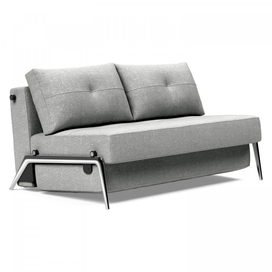 Innovation Living Cubed Full Size Sofa Bed with Alu Legs - 590 Micro Check Gray