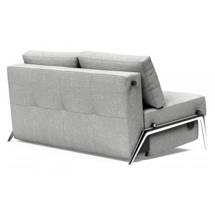 Innovation Living Cubed Full Size Sofa Bed with Alu Legs - 590 Micro Check Gray