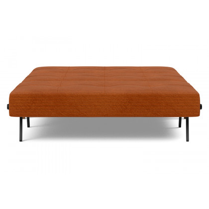 Innovation Living Cubed Full Size Sofa Bed with Dark Wood Legs - 595 Corduroy Burnt Orange