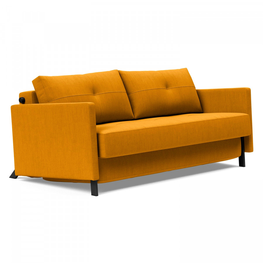 Innovation Living Cubed Queen Size Sofa Bed with Arms - 507 Elegance Burned Curry