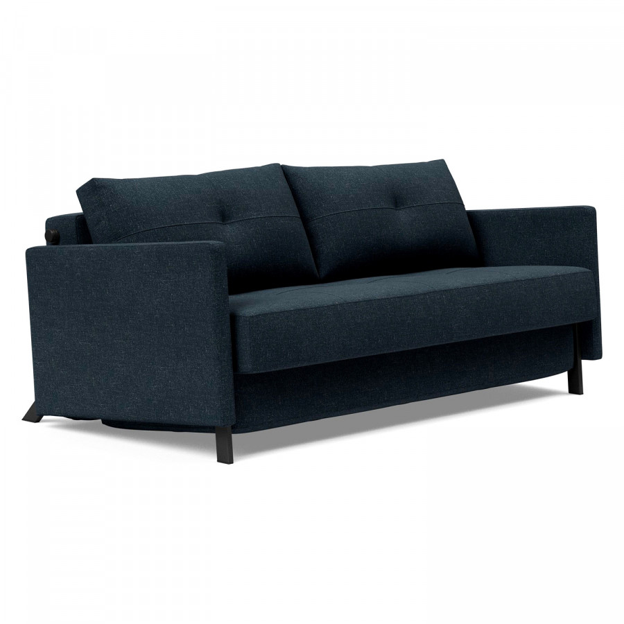 Innovation Living Cubed Queen Size Sofa Bed with Arms - 515 Nist Blue