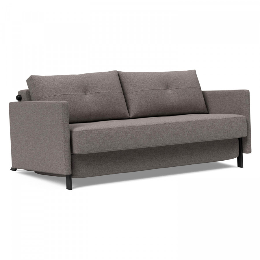 Innovation Living Cubed Queen Size Sofa Bed with Arms - 521 Mixed Dance Gray