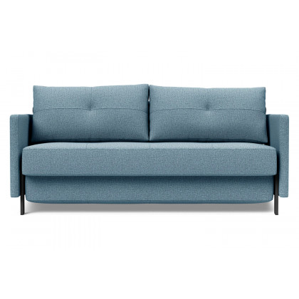 Innovation Living Cubed Queen Size Sofa Bed with Arms - 525 Mixed Dance Light Blue
