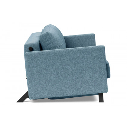 Innovation Living Cubed Queen Size Sofa Bed with Arms - 525 Mixed Dance Light Blue