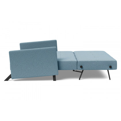 Innovation Living Cubed Queen Size Sofa Bed with Arms - 525 Mixed Dance Light Blue