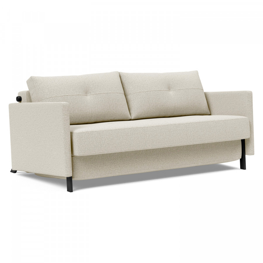 Innovation Living Cubed Queen Size Sofa Bed with Arms - 527 Mixed Dance Natural