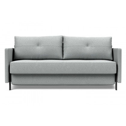 Innovation Living Cubed Queen Size Sofa Bed with Arms - 538 Melange Light Gray