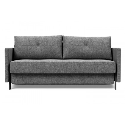 Innovation Living Cubed Queen Size Sofa Bed with Arms - 563 Twist Charcoal