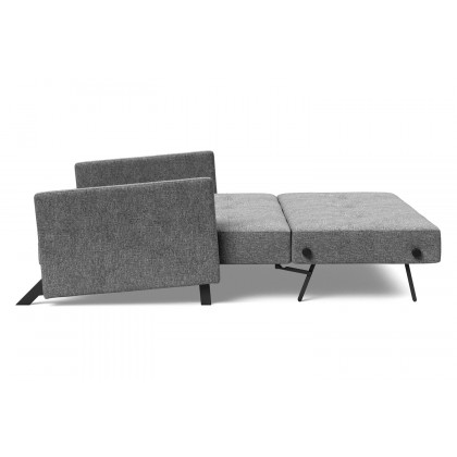 Innovation Living Cubed Queen Size Sofa Bed with Arms - 563 Twist Charcoal