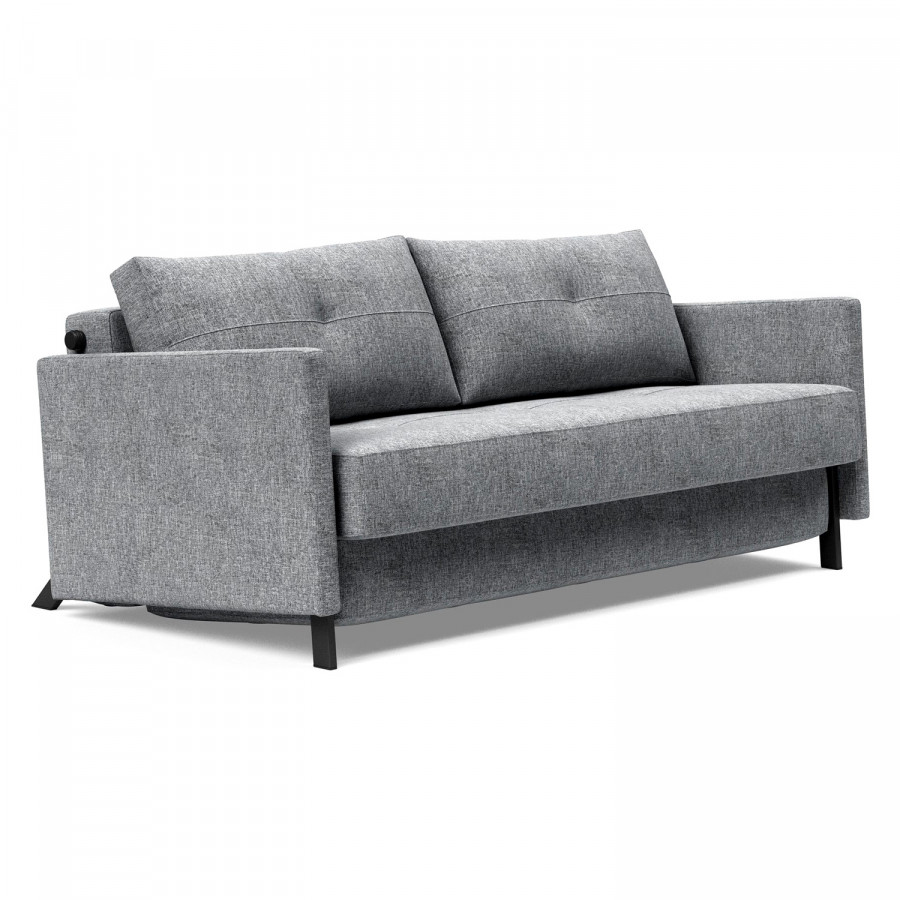 Innovation Living Cubed Queen Size Sofa Bed with Arms - 565 Twist Granite