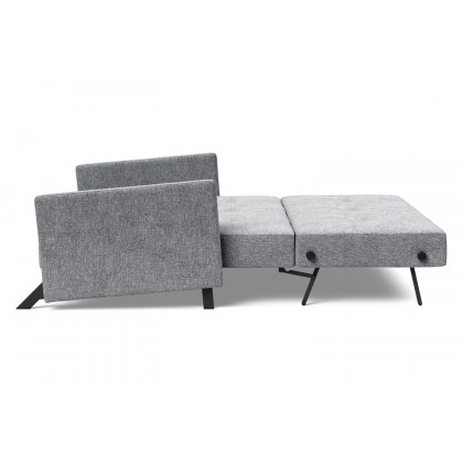 Innovation Living Cubed Queen Size Sofa Bed with Arms - 565 Twist Granite