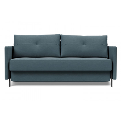 Innovation Living Cubed Queen Size Sofa Bed with Arms - 573 Vivus Dusty Blue