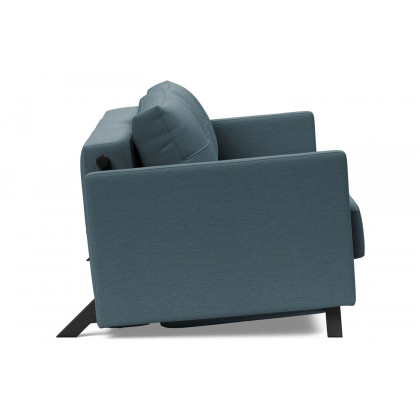 Innovation Living Cubed Queen Size Sofa Bed with Arms - 573 Vivus Dusty Blue