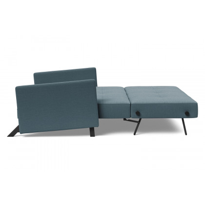 Innovation Living Cubed Queen Size Sofa Bed with Arms - 573 Vivus Dusty Blue