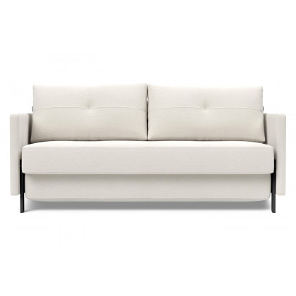 Innovation Living Cubed Queen Size Sofa Bed with Arms - 574 Vivus Dusty Off White