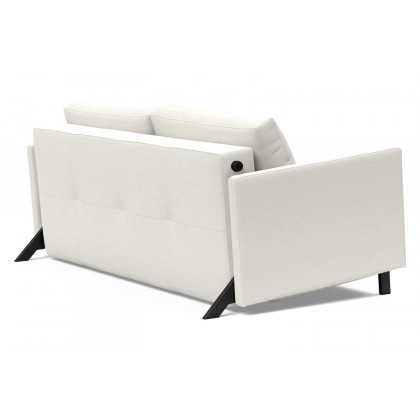 Innovation Living Cubed Queen Size Sofa Bed with Arms - 574 Vivus Dusty Off White