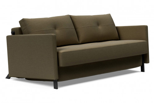 Innovation Living™ Cubed Queen Size Sofa Bed with Arms - 575 Vivus Dusty Olive