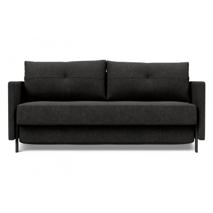 Innovation Living Cubed Queen Size Sofa Bed with Arms - 577 Kenya Dark Gray