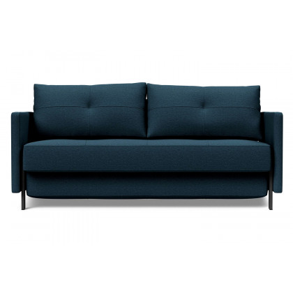 Innovation Living Cubed Queen Size Sofa Bed with Arms - 580 Argus Navy Blue