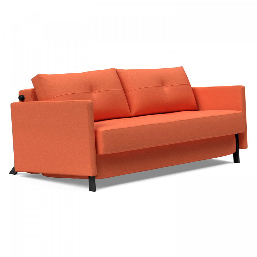 Innovation Living Cubed Queen Size Sofa Bed with Arms - 581 Argus Rust