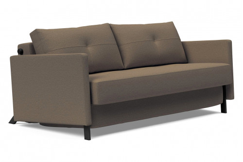 Innovation Living™ Cubed Queen Size Sofa Bed with Arms - 585 Argus Brown