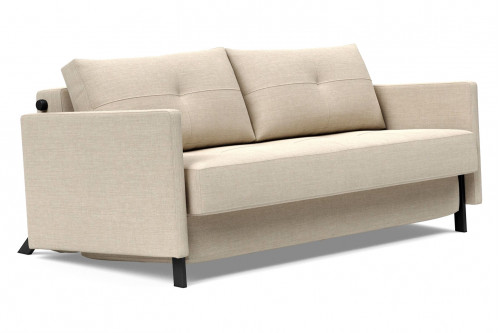Innovation Living™ Cubed Queen Size Sofa Bed with Arms - 586 Phobos Latte