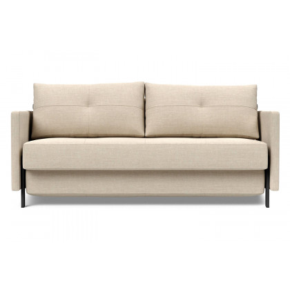 Innovation Living Cubed Queen Size Sofa Bed with Arms - 586 Phobos Latte