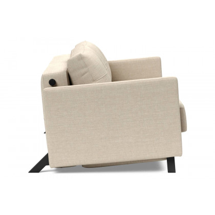 Innovation Living Cubed Queen Size Sofa Bed with Arms - 586 Phobos Latte