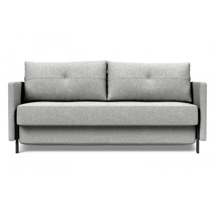 Innovation Living Cubed Queen Size Sofa Bed with Arms - 590 Micro Check Gray