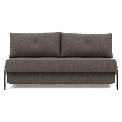 Innovation Living Cubed Queen Size Sofa Bed with Alu Legs - 216 Flashtex Dark Gray