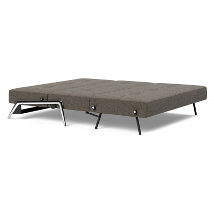 Innovation Living Cubed Queen Size Sofa Bed with Alu Legs - 216 Flashtex Dark Gray