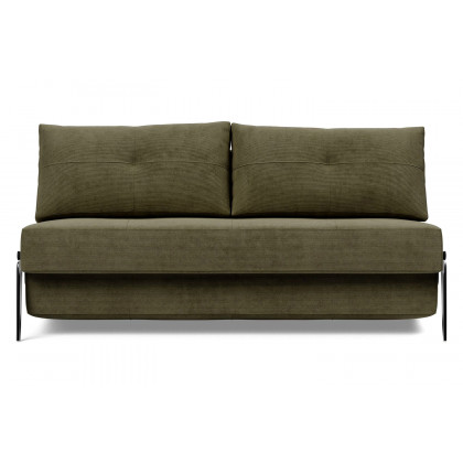 Innovation Living Cubed Queen Size Sofa Bed with Alu Legs - 316 Cordufine Pine Green