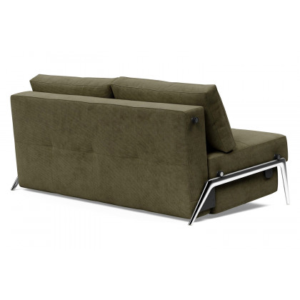 Innovation Living Cubed Queen Size Sofa Bed with Alu Legs - 316 Cordufine Pine Green