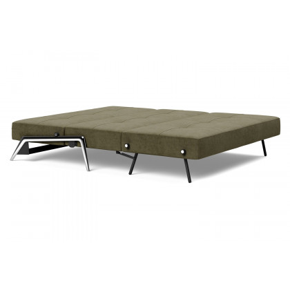 Innovation Living Cubed Queen Size Sofa Bed with Alu Legs - 316 Cordufine Pine Green