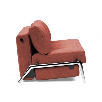Innovation Living Cubed Queen Size Sofa Bed with Alu Legs - 317 Cordufine Rust