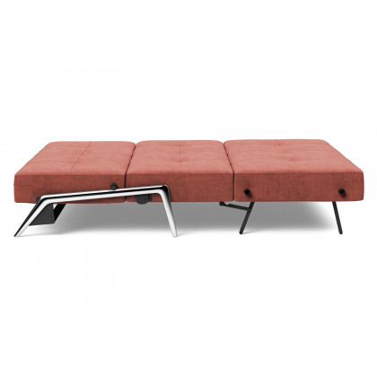 Innovation Living Cubed Queen Size Sofa Bed with Alu Legs - 317 Cordufine Rust