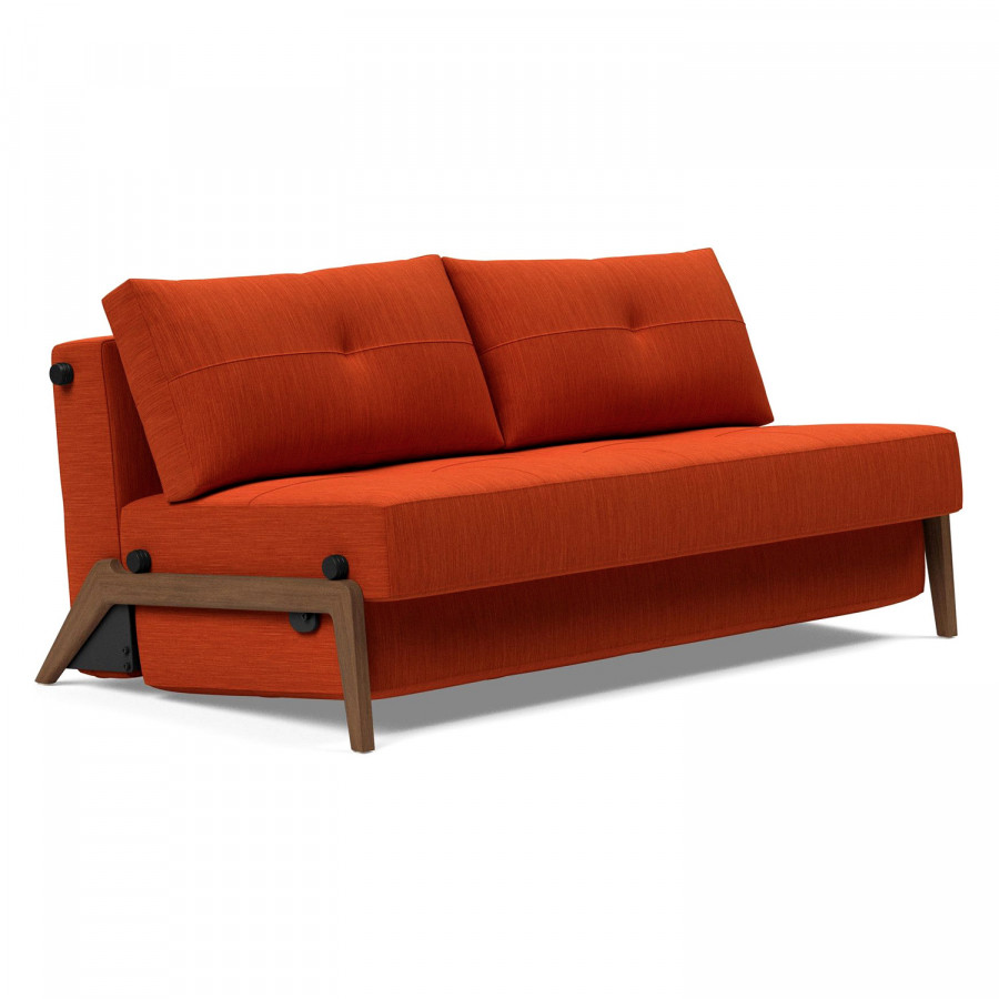 Innovation Living Cubed Queen Size Sofa Bed with Dark Wood Legs - 506 Elegance Paprika