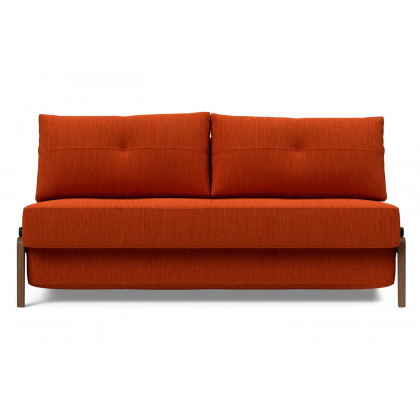 Innovation Living Cubed Queen Size Sofa Bed with Dark Wood Legs - 506 Elegance Paprika