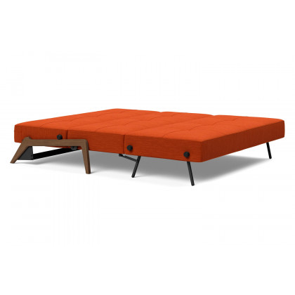 Innovation Living Cubed Queen Size Sofa Bed with Dark Wood Legs - 506 Elegance Paprika