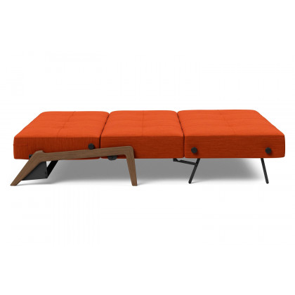 Innovation Living Cubed Queen Size Sofa Bed with Dark Wood Legs - 506 Elegance Paprika