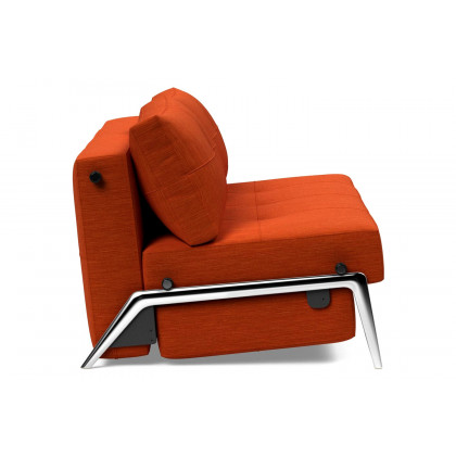 Innovation Living Cubed Queen Size Sofa Bed with Alu Legs - 506 Elegance Paprika