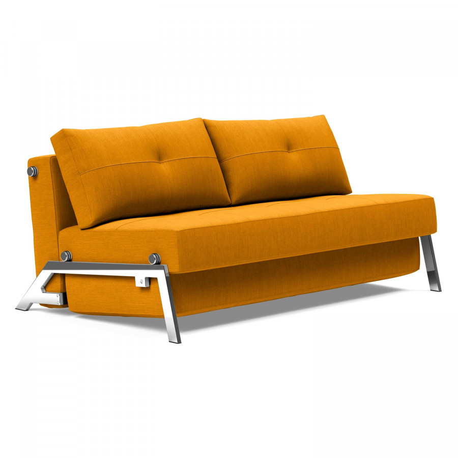 Innovation Living Cubed Queen Size Sofa Bed with Chrome Legs - 507 Elegance Burned Curry