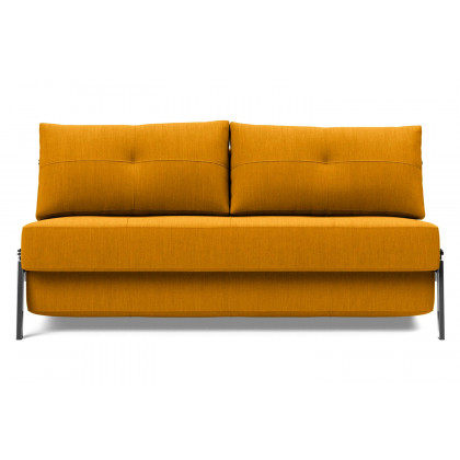 Innovation Living Cubed Queen Size Sofa Bed with Chrome Legs - 507 Elegance Burned Curry