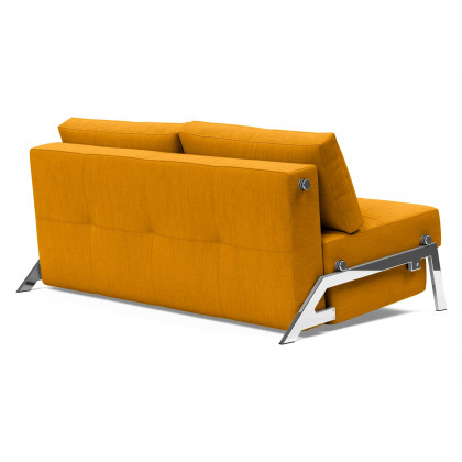Innovation Living Cubed Queen Size Sofa Bed with Chrome Legs - 507 Elegance Burned Curry