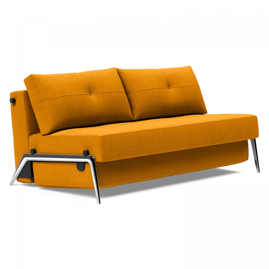 Innovation Living Cubed Queen Size Sofa Bed with Alu Legs - 507 Elegance Burned Curry
