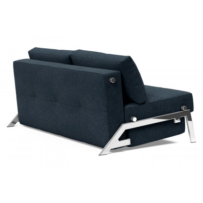 Innovation Living Cubed Queen Size Sofa Bed with Chrome Legs - 515 Nist Blue