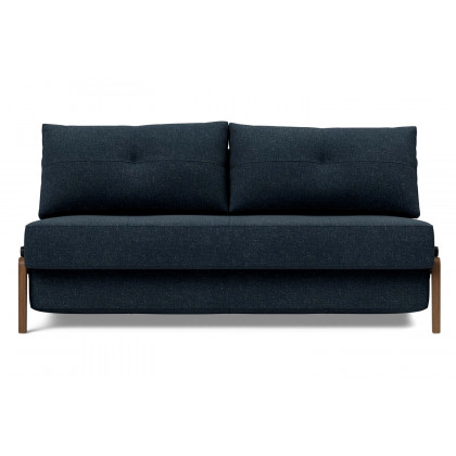 Innovation Living Cubed Queen Size Sofa Bed with Dark Wood Legs - 515 Nist Blue