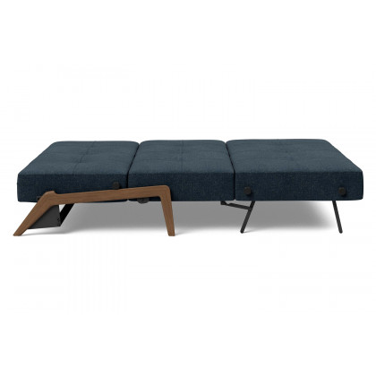 Innovation Living Cubed Queen Size Sofa Bed with Dark Wood Legs - 515 Nist Blue
