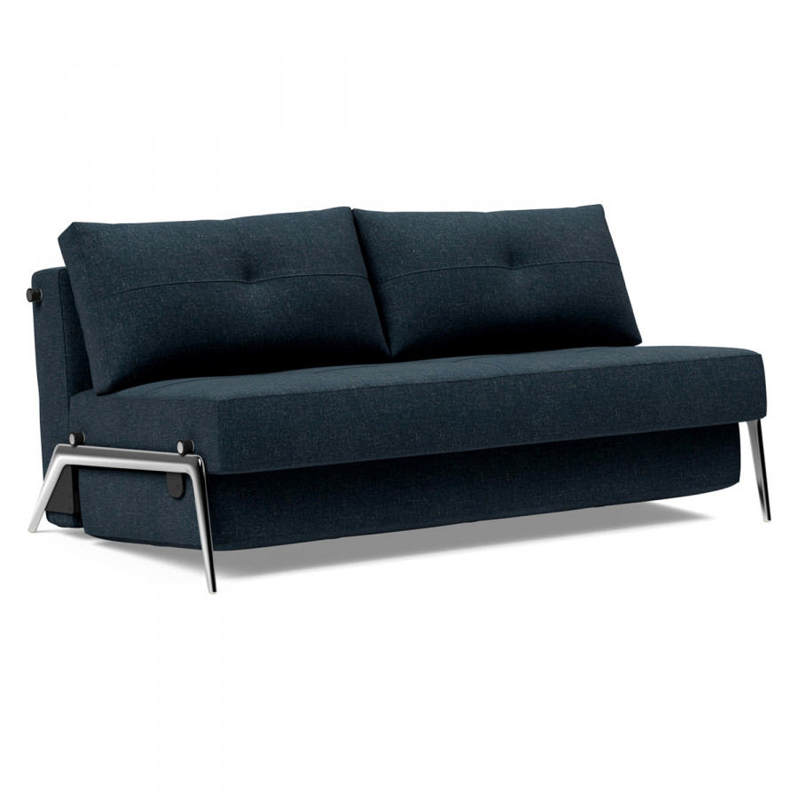 Innovation Living Cubed Queen Size Sofa Bed with Alu Legs - 515 Nist Blue